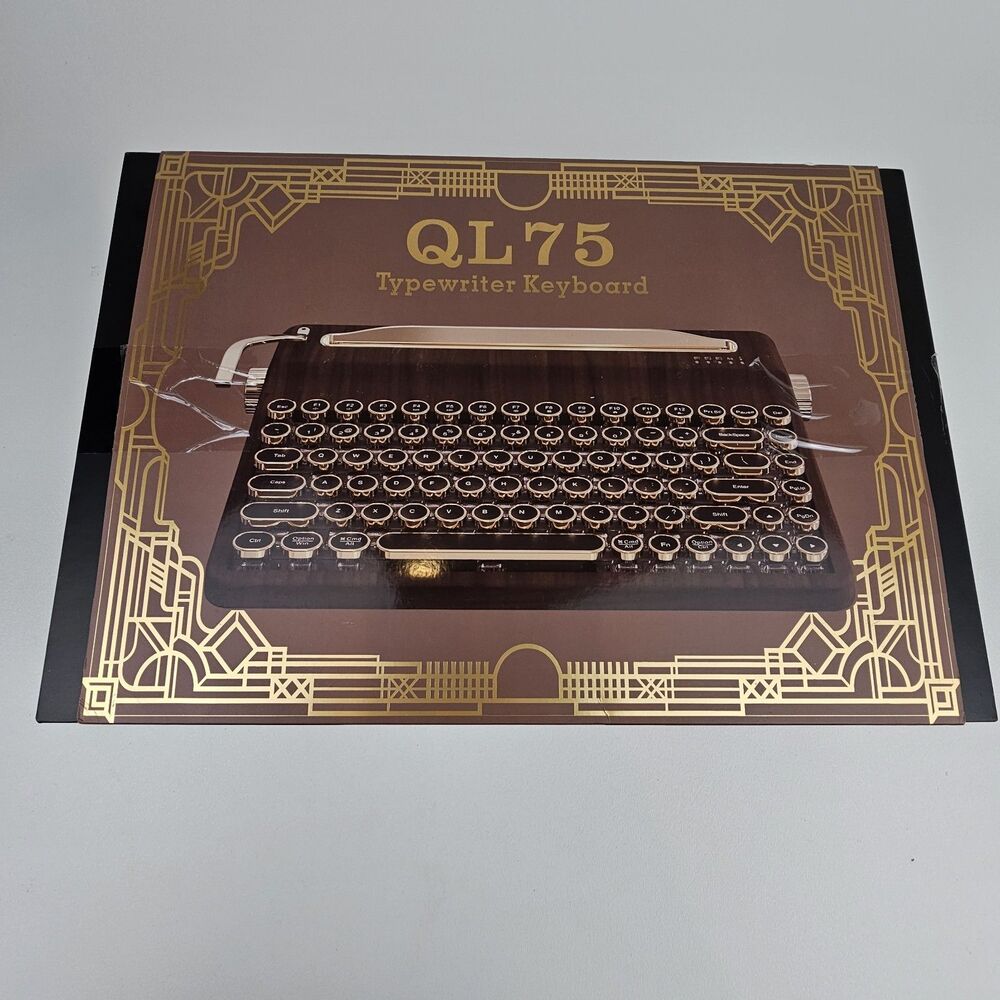 YUNZII QL75 Retro Typewriter Mechanical Keyboard Wireless RGB Hot Swap Tested